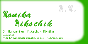monika mikschik business card